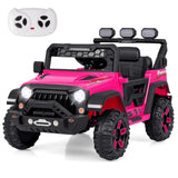 12V Kids Ride on Car Jeep,  Electric Toy Truck Car with Remote Control, Dual Motor,  Wireless Connection, USB Port