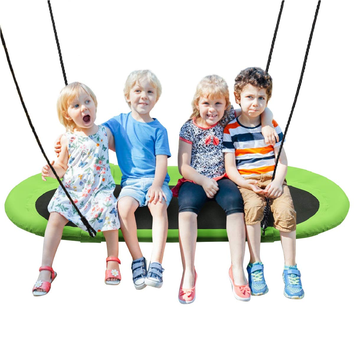 HONEY JOY 150CM/60'' Giant Platform Saucer Tree Swing Set, 300KG Weight Capacity