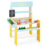 HONEY JOY Wooden Grocery Store for Kids, Pretend Supermarket Stand