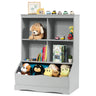 HONEY JOY Kids Bookshelf, 3-Tier Toy Storage Organiser for Children w/4 Open Compartments and 1 Box