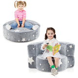 HONEY JOY 2-in-1 Toddler Chair, Glow in The Dark Kids Couch with Removable & Washable Cover