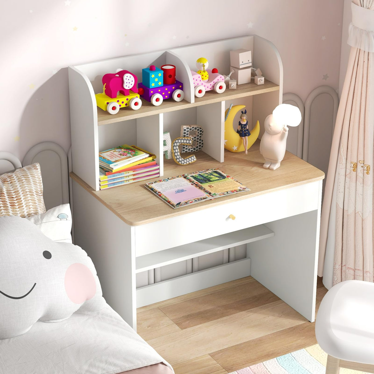 HONEY JOY Kids Wooden Study Desk