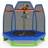 HONEY JOY 7FT Kids Trampoline w/Safety Enclosure Net & Spring Pad