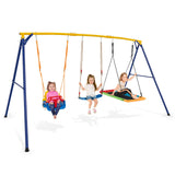 HONEY JOY 300 KG Indoor & Outdoor Swing Set, Heavy Duty Carbon Steel Swing Frame