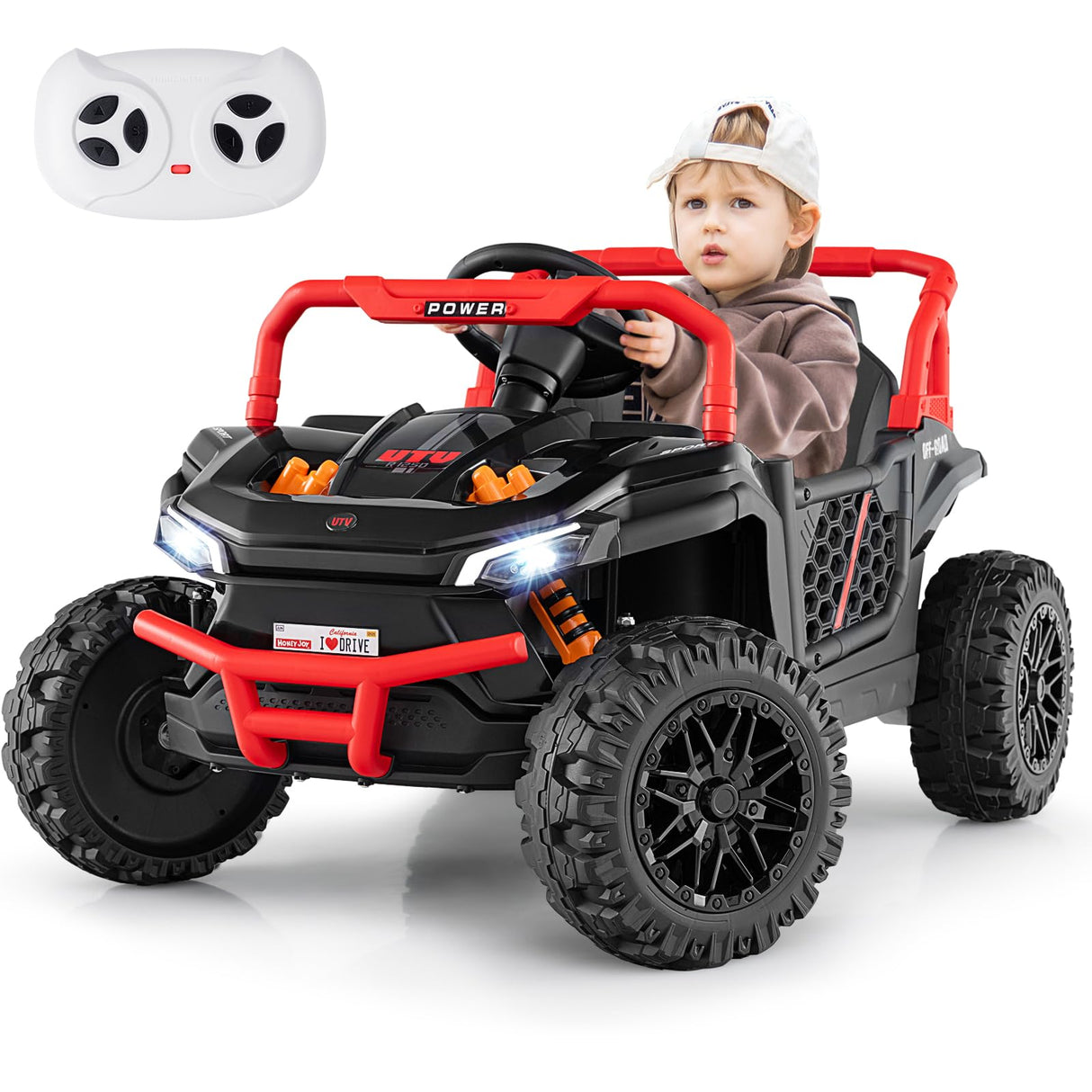 HONEY JOY 12V Kids Ride on Car, Battery Powered UTV Kids Truck w/Parental Remote