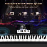 HONEY JOY 88 Key Piano Keyboard, Full Size Semi-Weighted Keyboard, Portable Electric Piano w/Lighted Keys