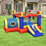 HONEY JOY Inflatable Bounce House, 5 in 1 Bouncy Castle for Kids with Playhouse, Slide, Jumping Area