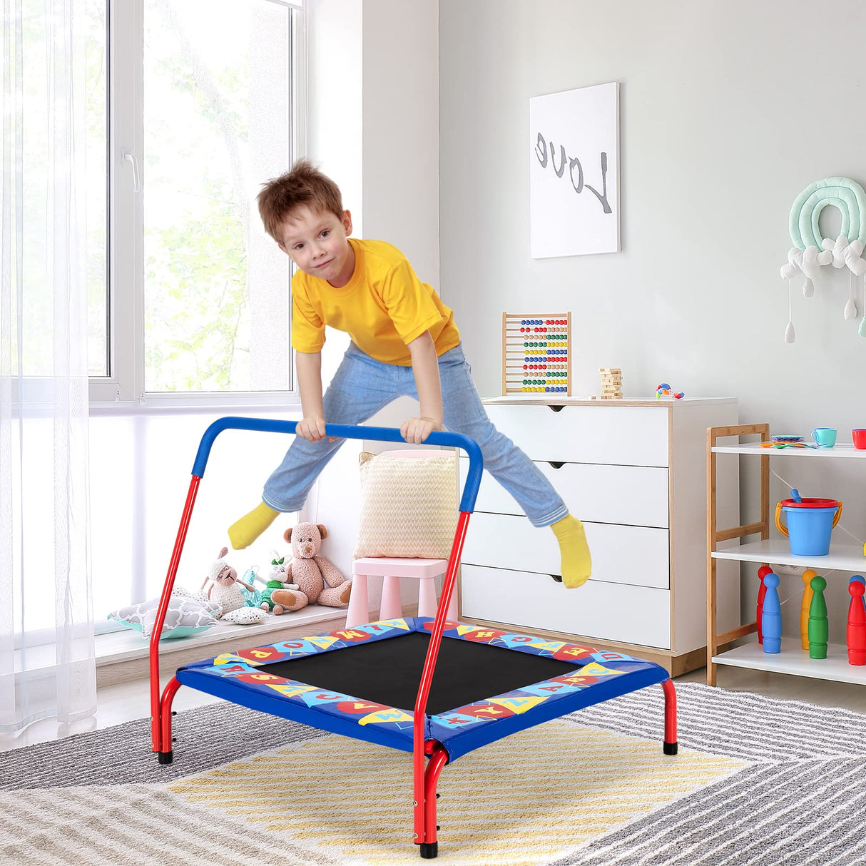 HONEY JOY 36” Square Toddler Trampoline