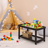 HONEY JOY Kids Activity Table w/Storage, 2 in 1 Building Block Table w/Board for Bricks Crafts Arts Draw