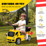 HONEY JOY Kids Ride On Car, Ride On Truck Toy w/Steering Wheel, Flash Lights, Siren Sound & Music