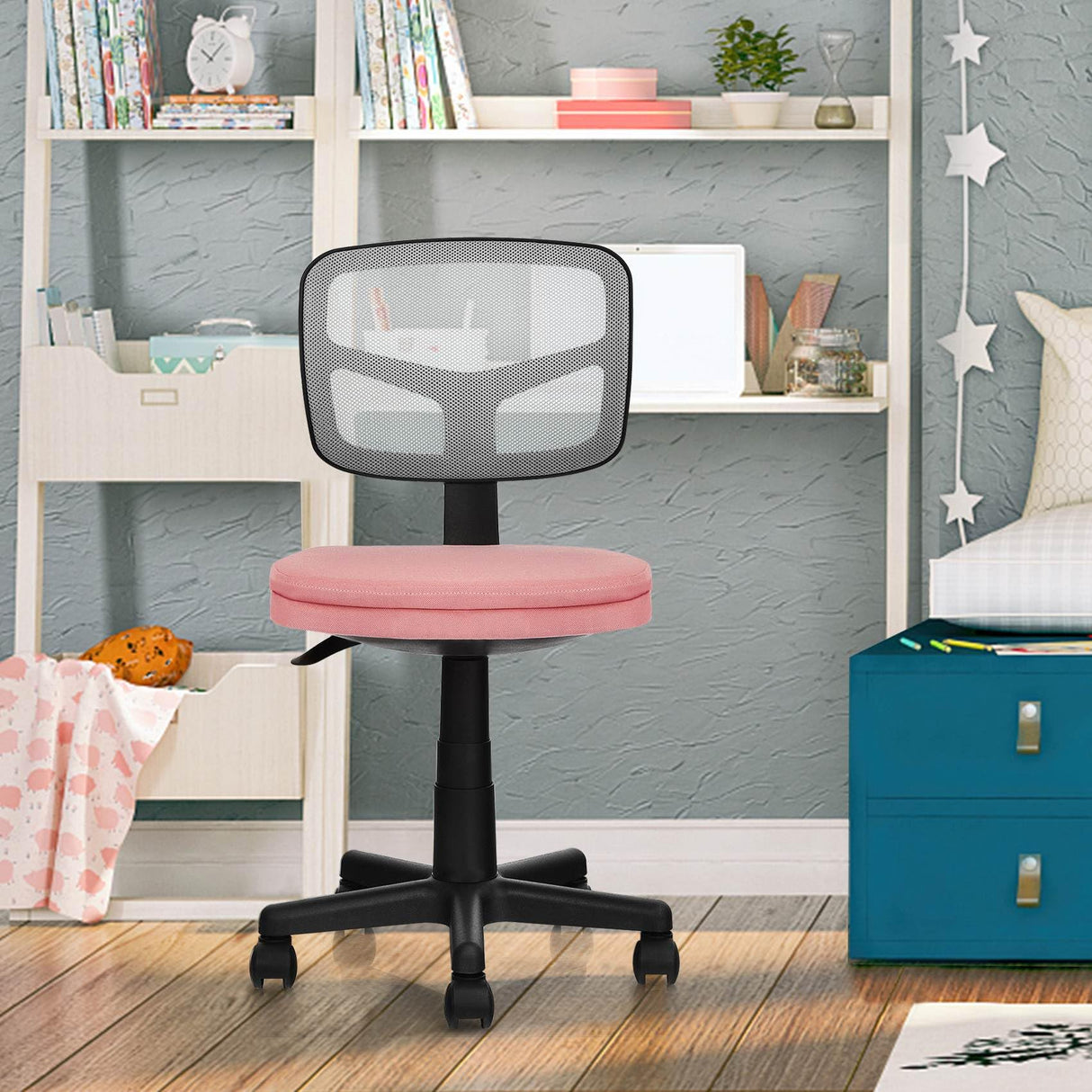 Kids Swivel Desk Computer Chair Home Office Adjustable Children Mesh Study Chair