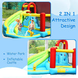 HONEY JOY 6 in 1 Inflatable Water Slide Water Park