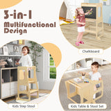 BABY JOY 3-in-1 Foldable Kitchen Standing Tower for Toddlers