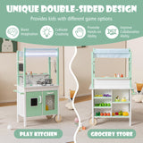 HONEY JOY Double-Sided Pretend Play Kitchen