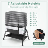 BABY JOY Baby Cot Bed Crib Portable Bassinet Bedside Sleeper Height Adjustable