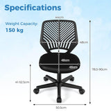 BABY JOY Height-Adjustable Ergonomic Kids Desk Chair, Kids Mesh Computer Chair