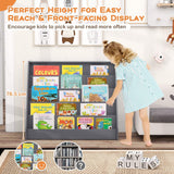 HONEY JOY 5 Tier Kids Bookshelf, Toddler Book Display Storage Shelves