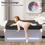 BABY JOY Toddler Foldable Bed Rail Cot Guard Swing Down Baby Kids Safety Bedrail