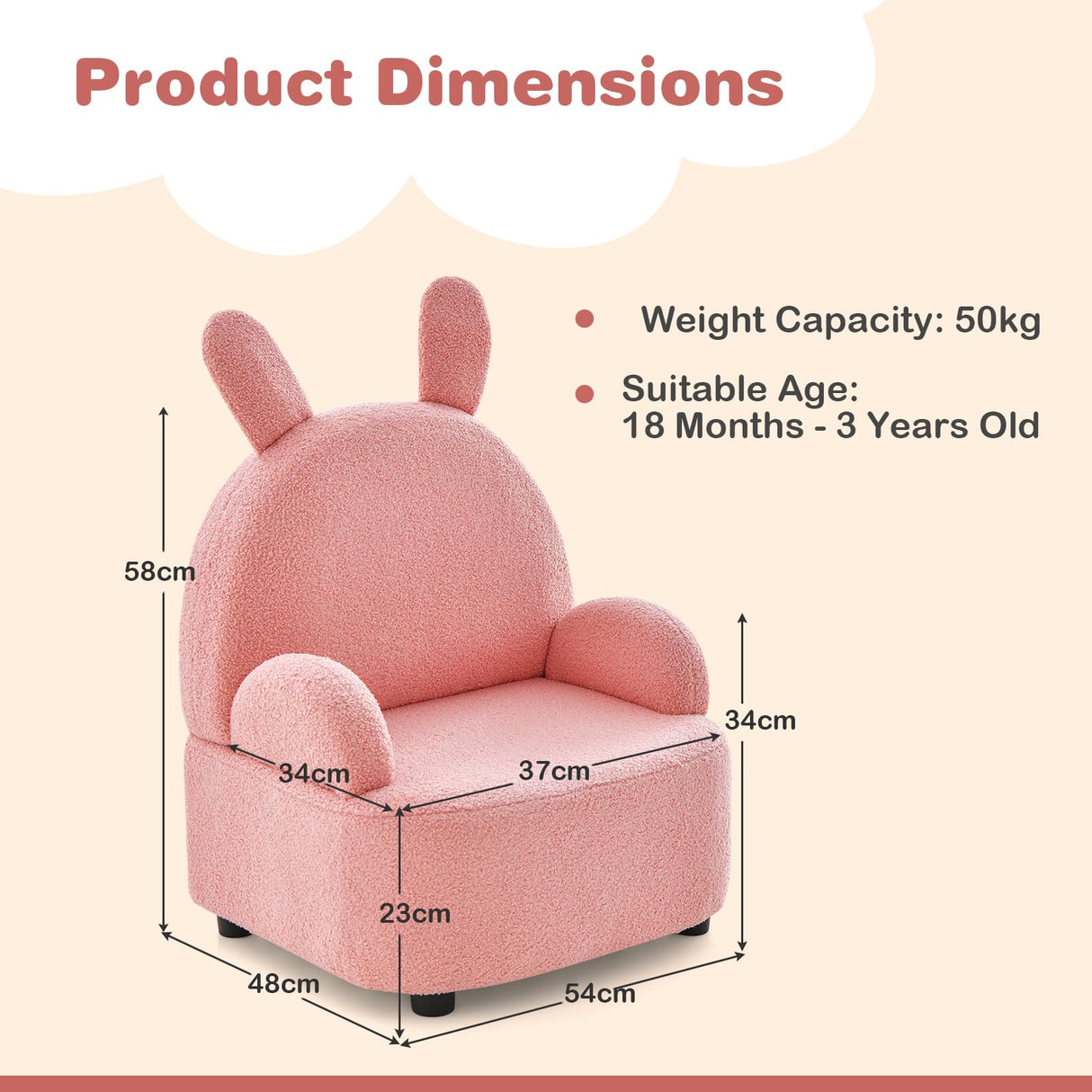 HONEY JOY Kids Sofa, Toddler Armchair Chair for Boys Girls