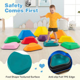 HONEY JOY 11Pcs Stepping Stones for Kids Indoor Outdoor Balance Training Blocks