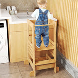 BABY JOY Toddler Standing Tower, Montessori Height Adjustable Kitchen Step Stool for Kids