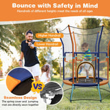 HONEY JOY Trampoline for Kids Birthday, 48“ Mini Trampoline with Safety Enclosure Net