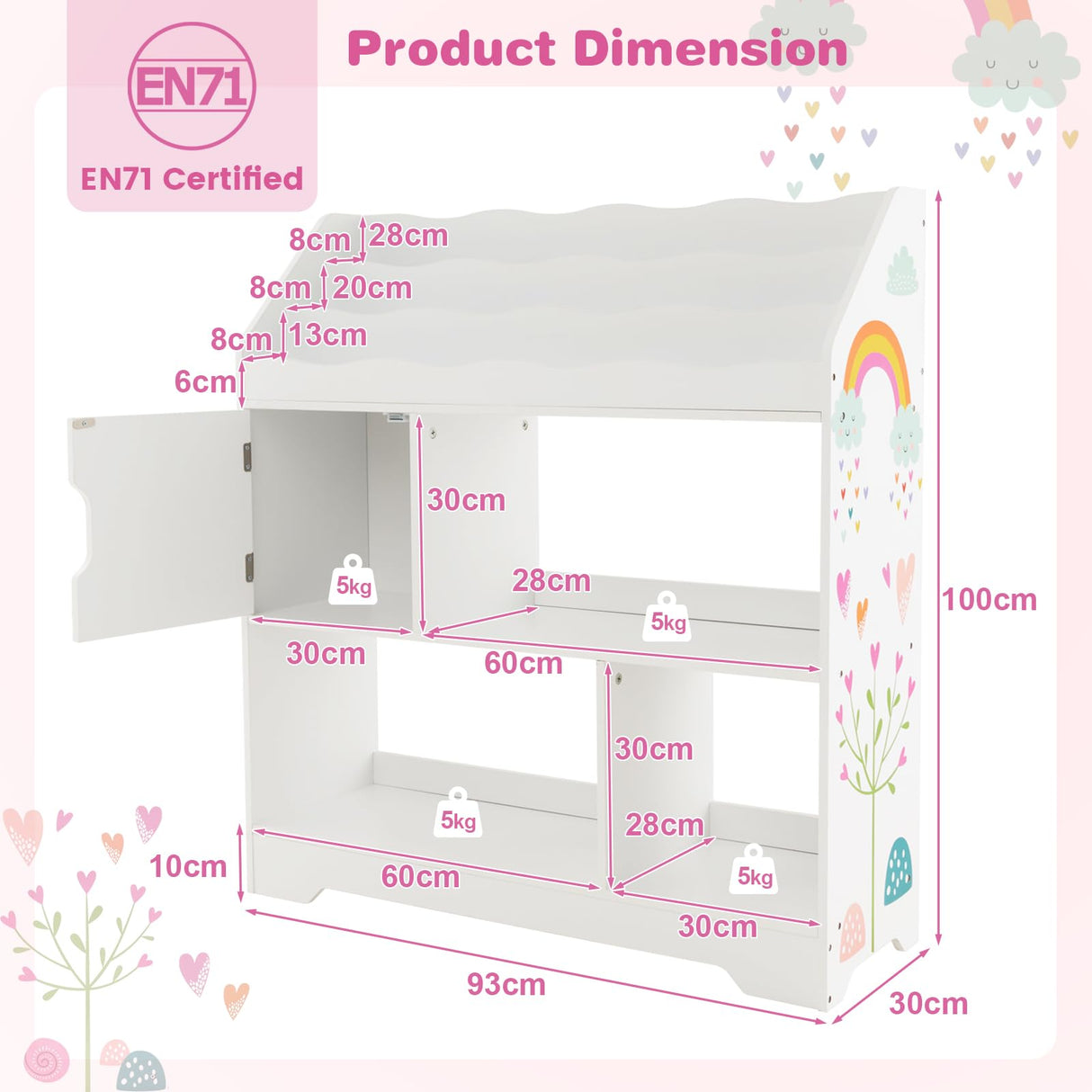 HONEY JOY Toy Storage Organiser Display Stand