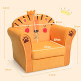 HONEY JOY Kids Sofa, Children Armrest Chair with Cute Pattern, Armrest Couch for Children (Lion)