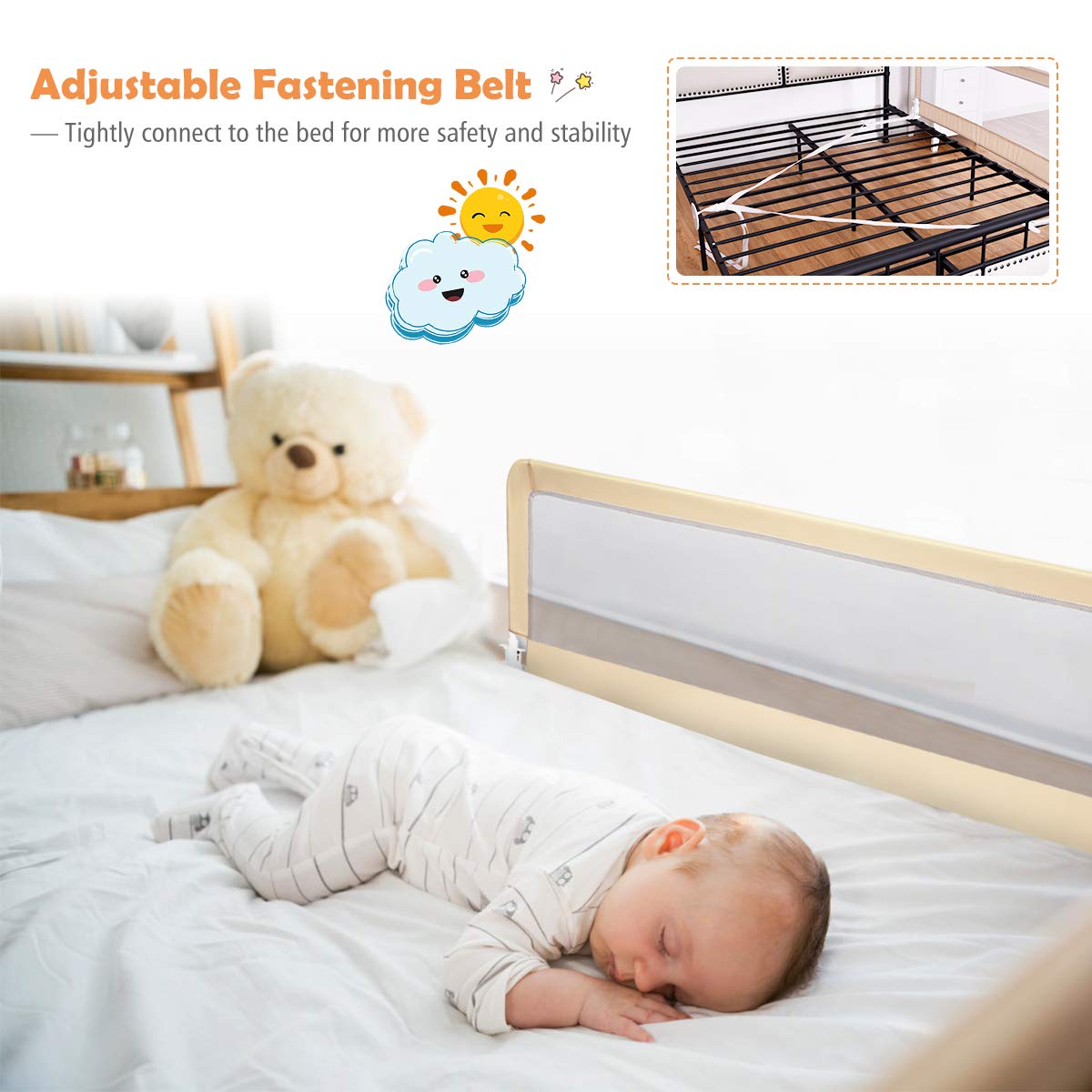 BABY JOY Bed Rails/Bedrail for Toddlers