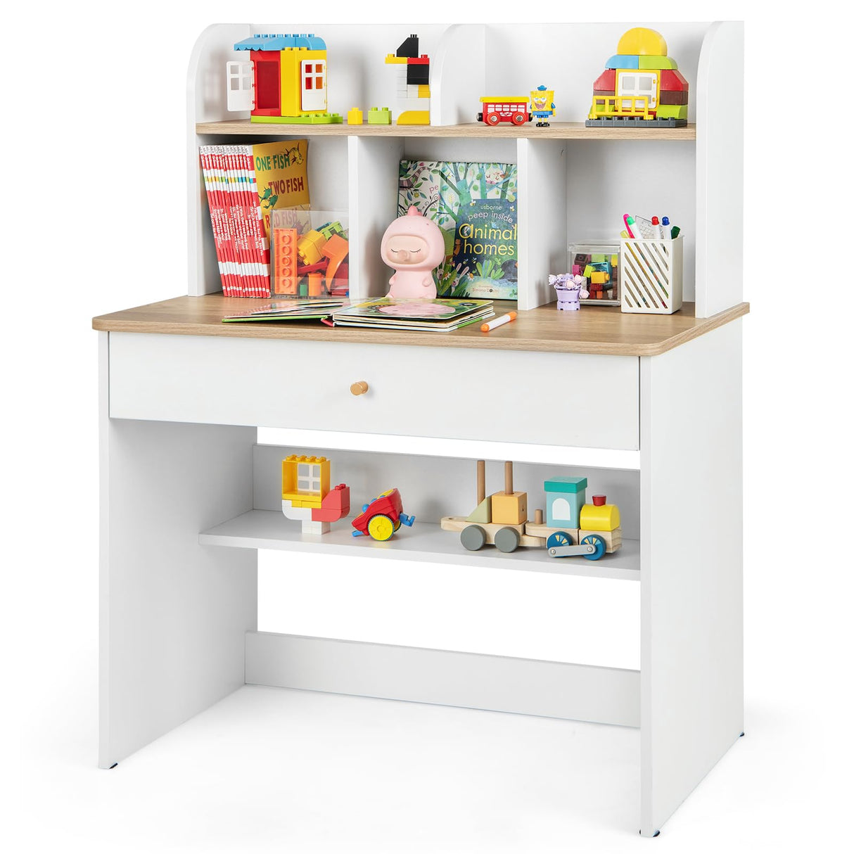 HONEY JOY Kids Wooden Study Desk