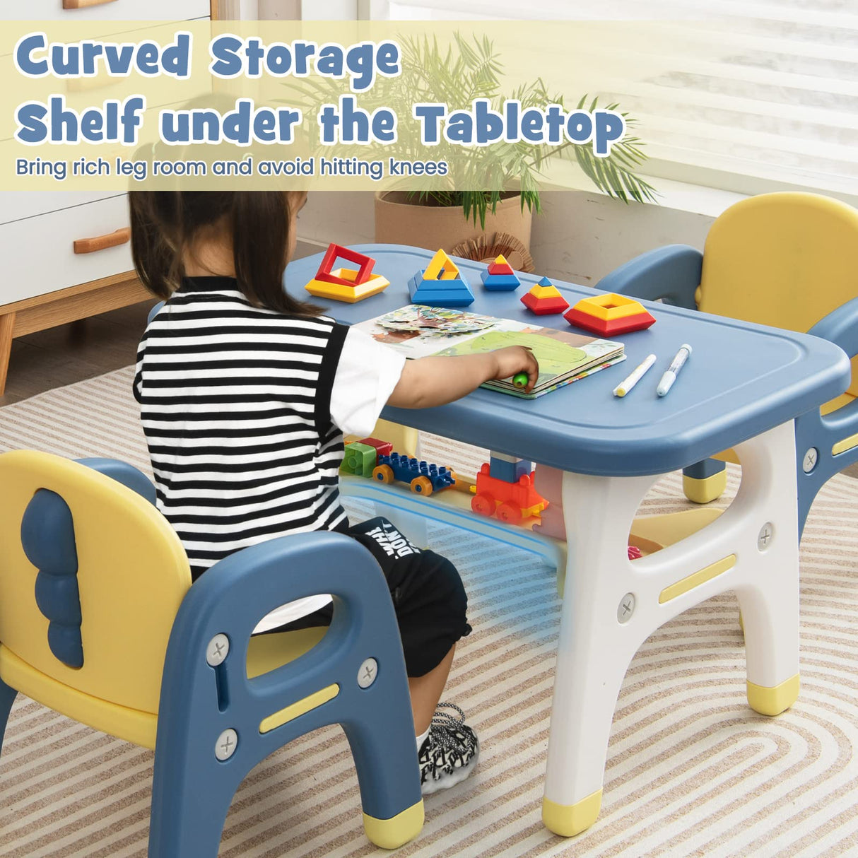 HONEY JOY Kids Table and Chairs Set