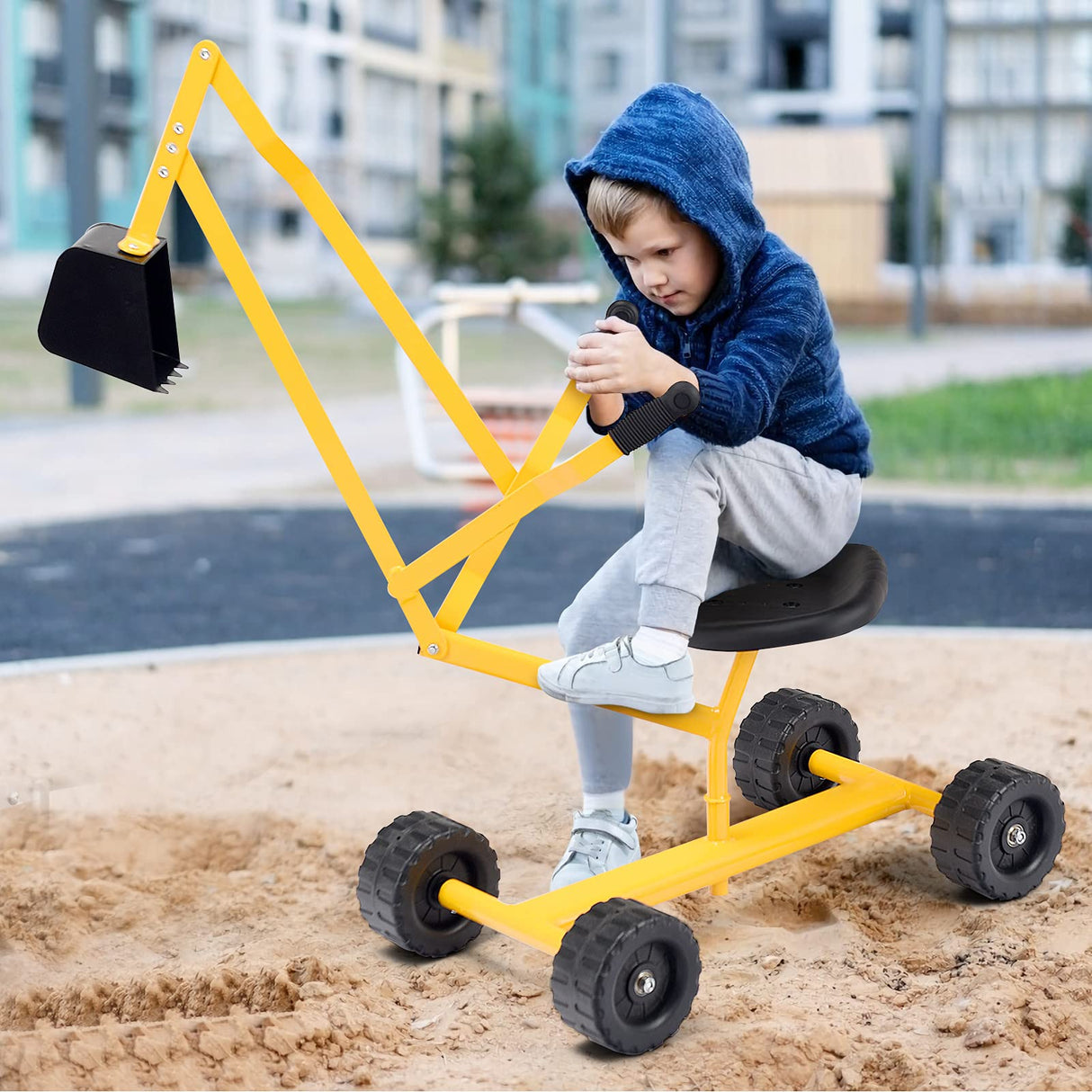 BABY JOY Kids Ride-on Sand Digger with Wheels