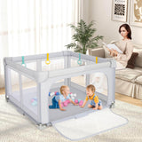 BABY JOY Baby Playpen, BPA-Free Foldable Toddlers Safety Fence Play Yard