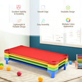 HONEY JOY Kids Stackable Naptime Cot, Toddler Daycare Cots Rest Mat w/ Easy Lift Corners