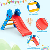 Kids Foldable Slide Toddler Freestanding Slide Toy W/Guardrails Max. Load 50 KG