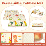 BABY JOY Baby Playpen with Double-Sided Mat, 185 x 155cm Baby Playard w/Basketball Hoop