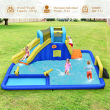 HONEY JOY Inflatable Water Jumping House with Water Sprayers & Blower