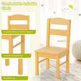 Kids Table and 4 Chairs Set 5 Pieces Wooden Activity Desk for Drawing Reading