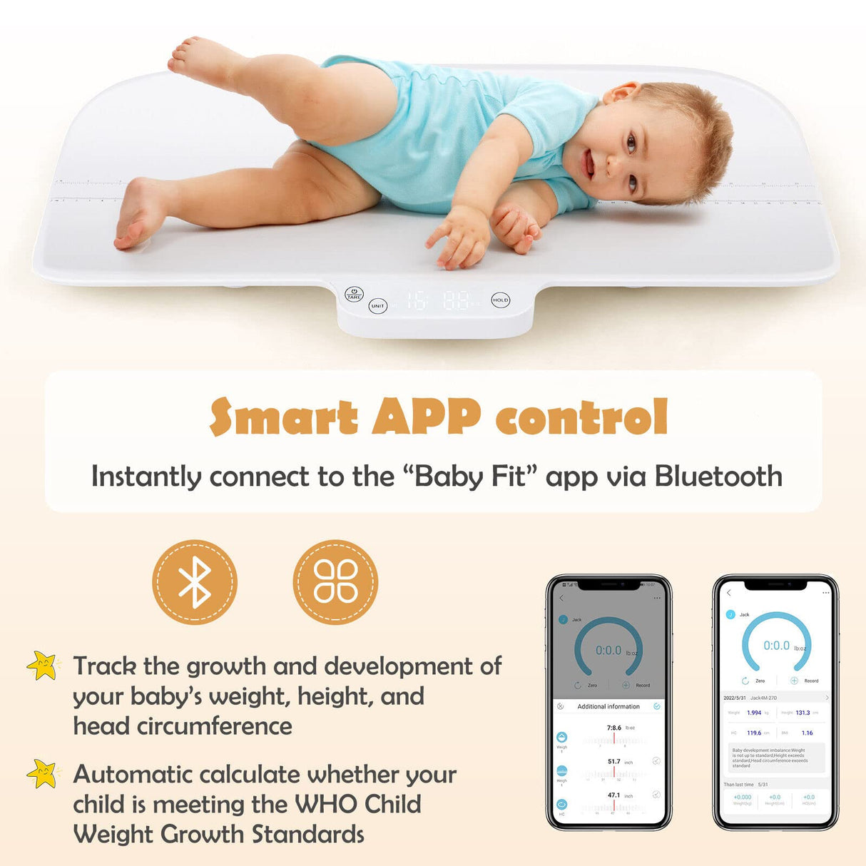 BABY JOY Baby Scale, Pet Scale w/Smart APP Control