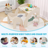 Kids Table and Chair Set Space-saving Activity Desk and Chair Set for Playroom