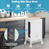 BABY JOY Wooden Kids Kitchen Step Stool