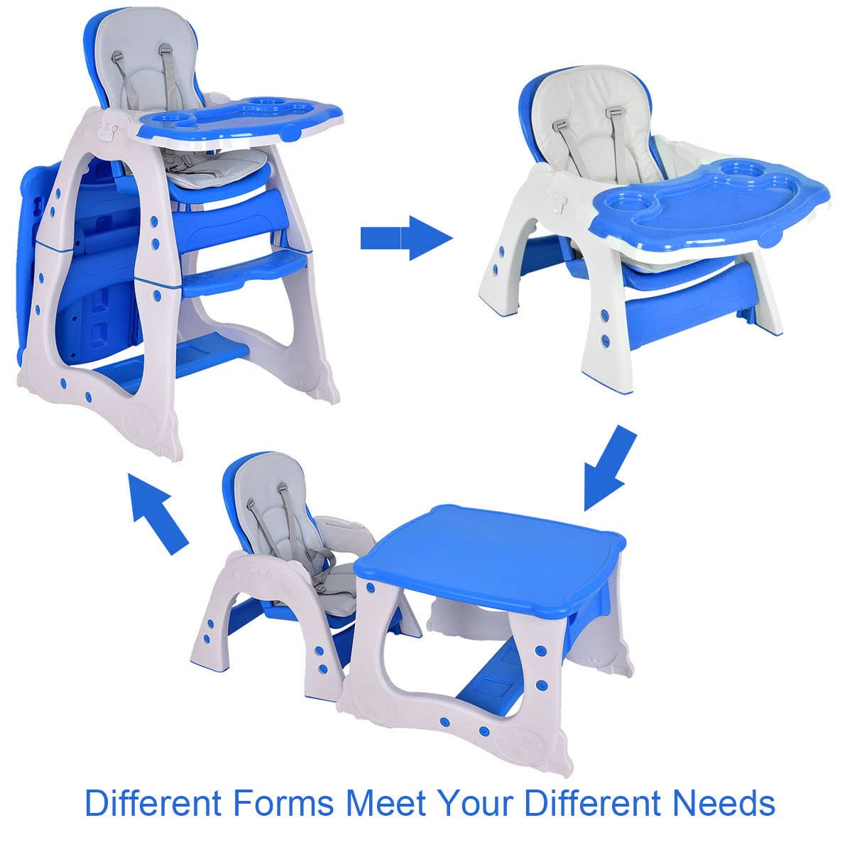 BABY JOY Baby High Chair, 3 in 1 Infant Table and Chair Set