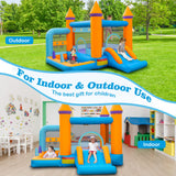 HONEY JOY Kids Inflatable Bounce House, Jumping Castle Bouncer for Children w/Ocean Ball Pool (with 680W Blower)