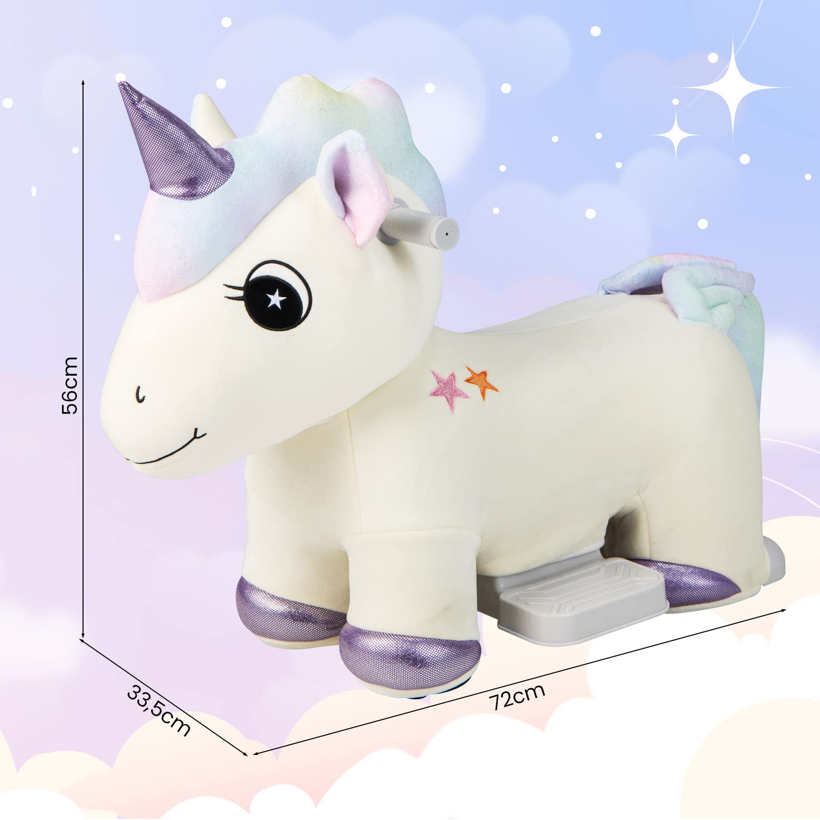 6v plush ride on unicorn online