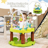 BABY JOY Baby Jumper Activity Center, 3 in 1 Activity Center & Table Infant Play Mat w/Music, 3 Adjustable Height