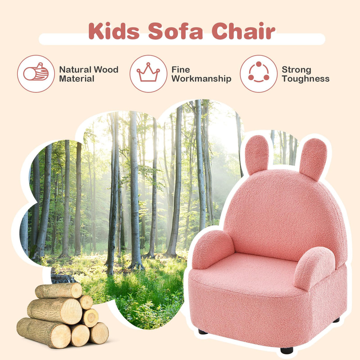 HONEY JOY Kids Sofa, Toddler Armchair Chair for Boys Girls