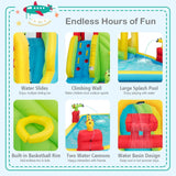 HONEY JOY Inflatable Water Slide, 7-in-1 Giant Water Slide Bouncer Park