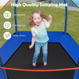 HONEY JOY 7FT Kids Trampoline w/Safety Enclosure Net & Spring Pad