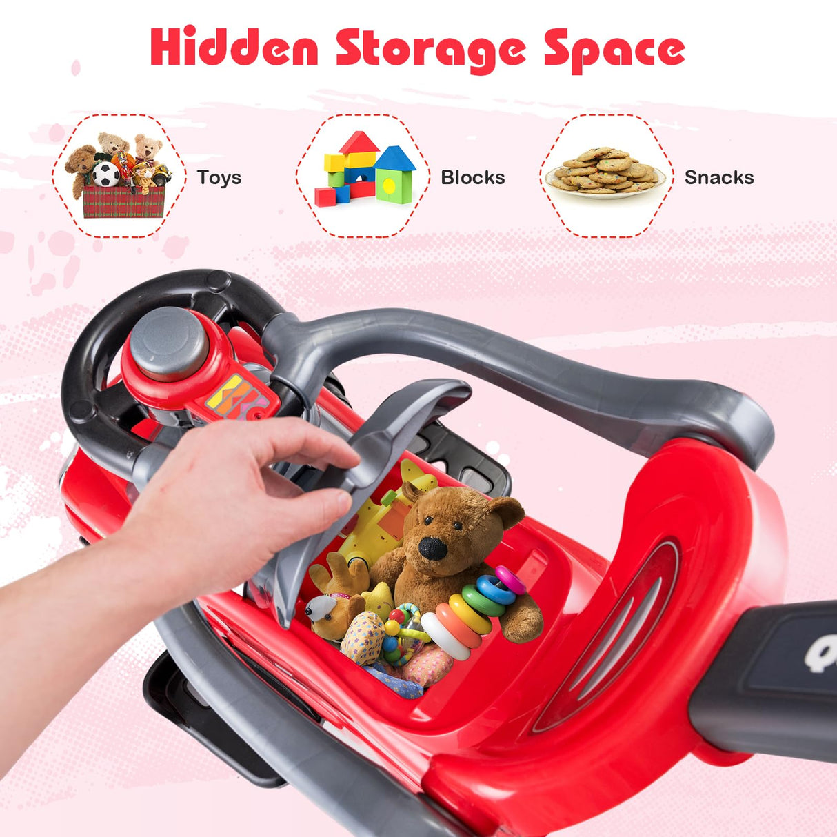 HONEY JOY 3-in-1 Ride On Push Car