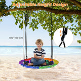 HONEY JOY 40”/100CM Saucer Tree Swing with LED Lights